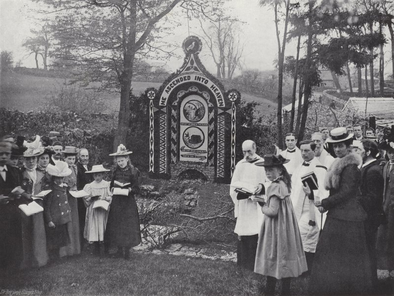 Tissington Well Dressing，在Coffin Well阅读Psalms 作者 J.本杰明·斯通
