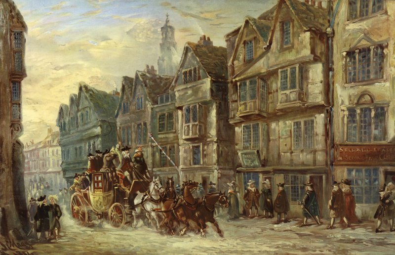Wych Street，Strand，伦敦，Days of Hogarth 作者 杰格·麦格斯