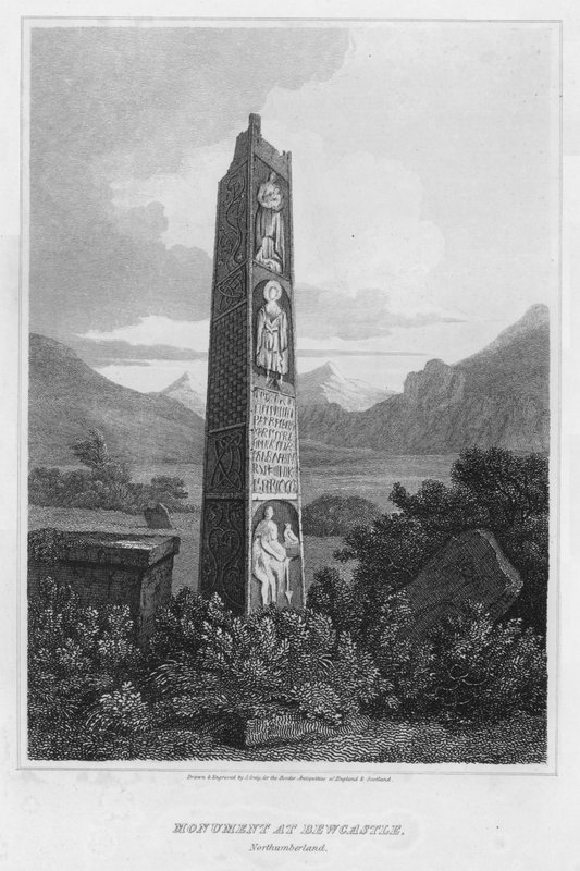 Monument at Bewcastle, Northumberland (engraving) 作者 格里格