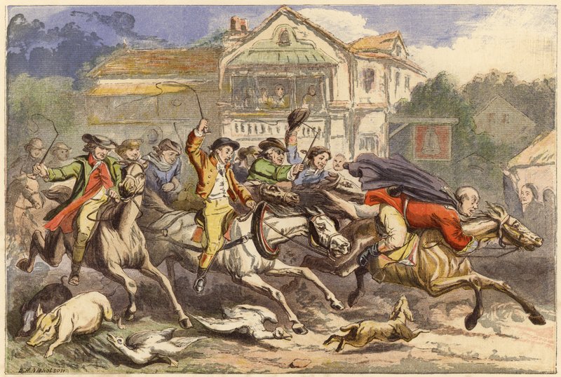 约翰吉尔平的着名骑行（chromolitho） 作者 尼科尔森（JH Nicholson）
