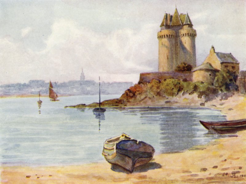 La Tour Solidor，圣塞万（彩色石版画） 作者 J·哈德威克·刘易斯