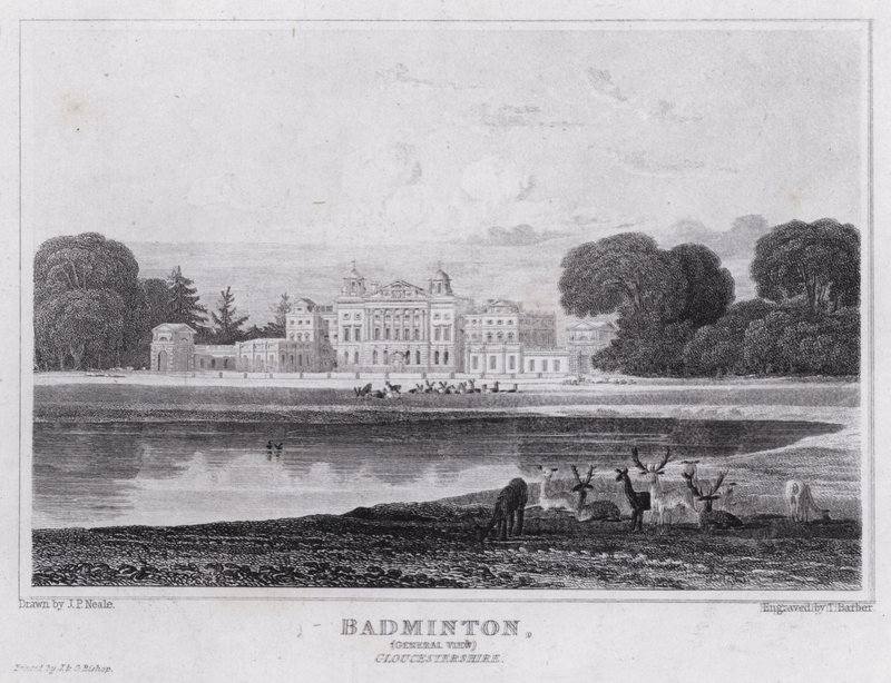 Badminton, General View, Gloucestershire (engraving) 作者 约翰·普雷斯顿·尼尔