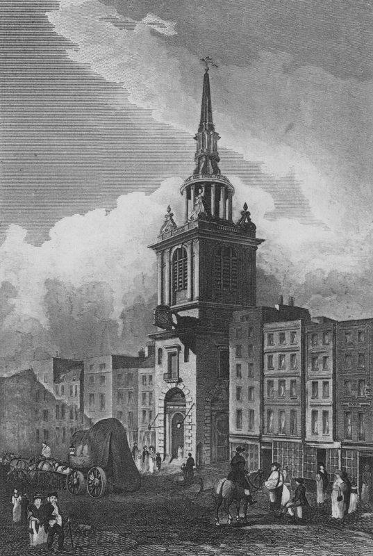 Bow Church，Cheapside，伦敦（雕刻） 作者 约翰·普雷斯顿·尼尔