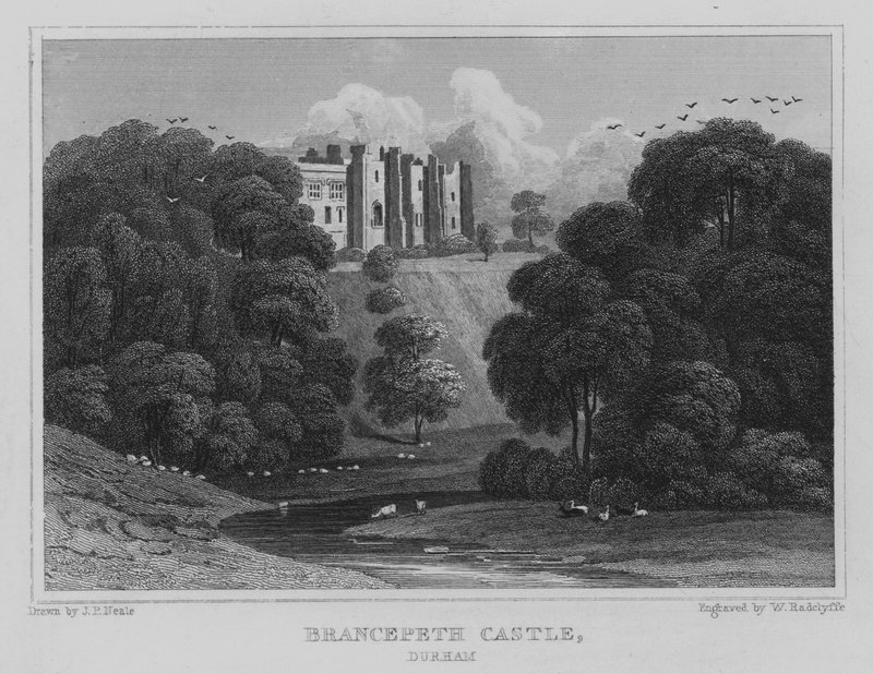 Brancepeth Castle, Durham (engraving) 作者 约翰·普雷斯顿·尼尔