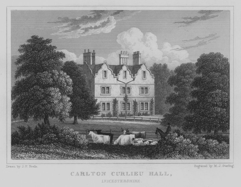Carlton Curlieu Hall，莱斯特郡（雕刻） 作者 约翰·普雷斯顿·尼尔