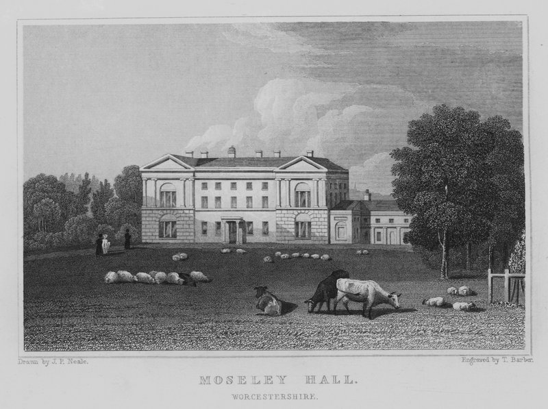 Moseley Hall, Worcestershire (engraving) 作者 约翰·普雷斯顿·尼尔