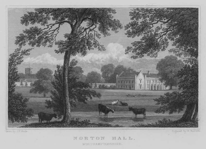 Norton Hall, Northamptonshire (engraving) 作者 约翰·普雷斯顿·尼尔