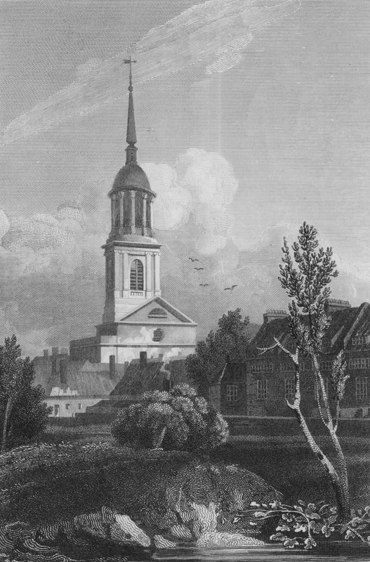 Shoreditch Church (engraving) 作者 约翰·普雷斯顿·尼尔