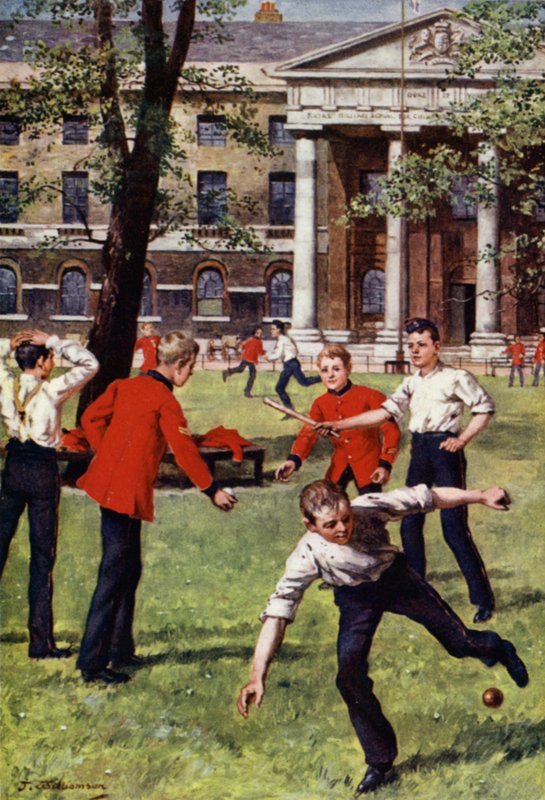 Soldier Boys at Play (colour litho) 作者 威廉姆森