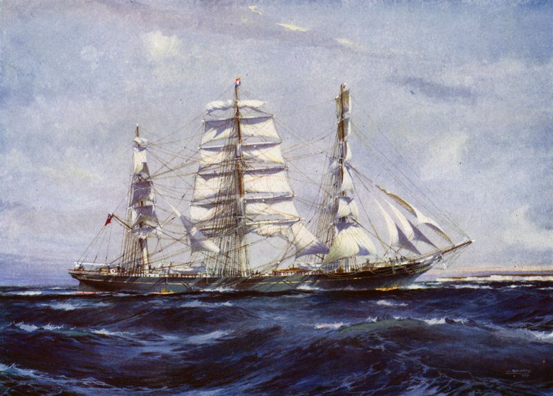 Clipper Ships: Samuel Plimsoll (colour litho) 作者 杰克（后）刺
