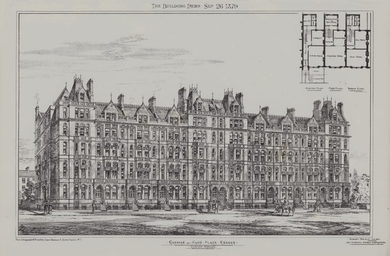 卡多根露台，卡多根和汉斯广场庄园，切尔西，1879年 作者 詹姆斯·阿克曼