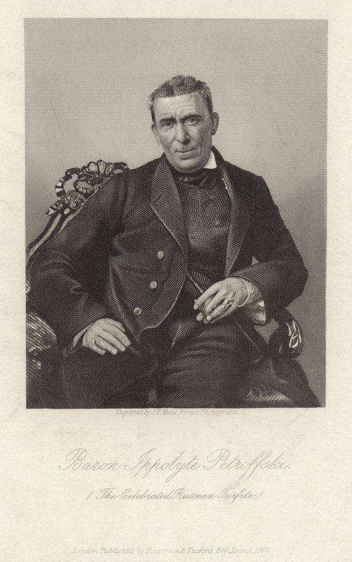 Baron Ippolyte Petroffski，俄罗斯草皮，c1860雕刻 作者 詹姆斯·亨特