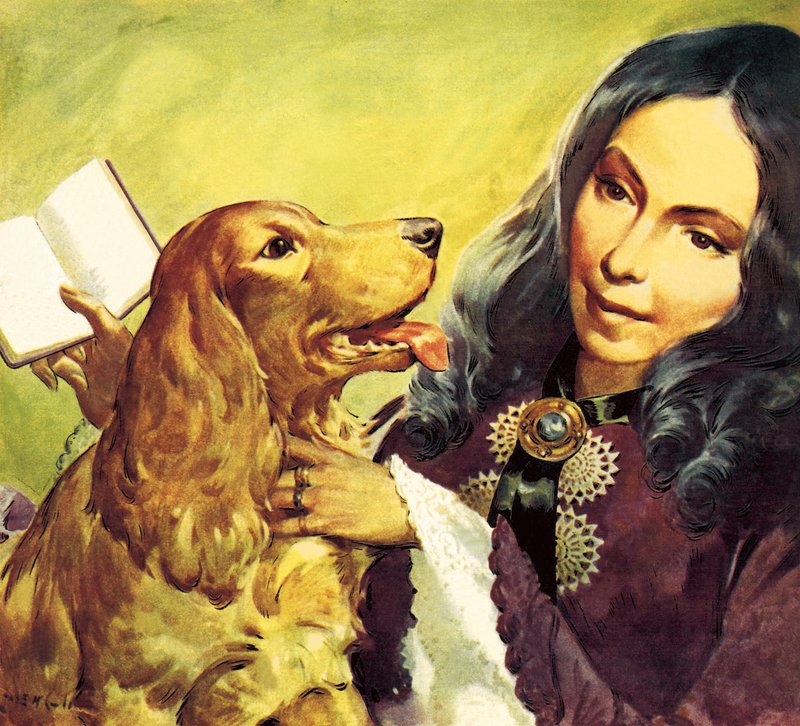 伊丽莎白-巴雷特-勃朗宁和她的可卡猎犬 Flush 作者 詹姆斯·埃德温·麦康奈尔