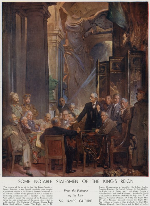 英王乔治五世统治时期的一些著名政治家（彩色石版画） 作者 詹姆斯·古思里