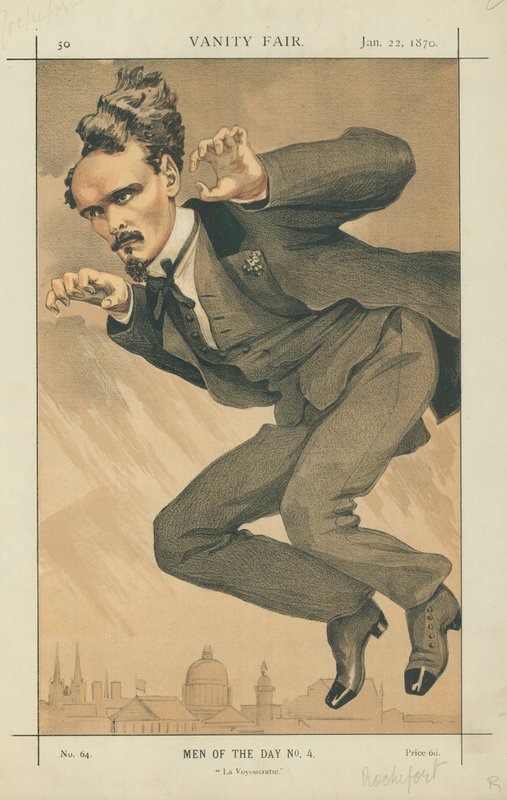 1870年1月22日，Voyoucratie的Henri Rochefort，名利场漫画 作者 詹姆斯·雅克·约瑟夫·天梭