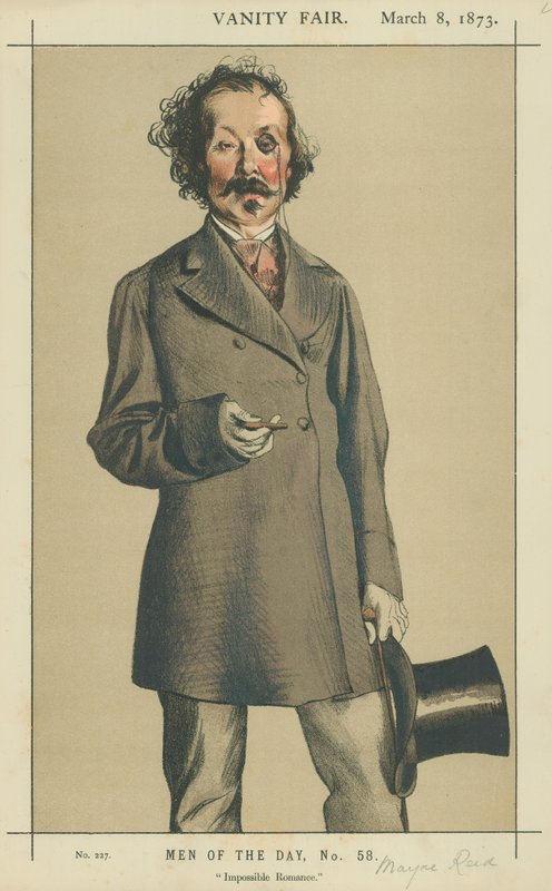Talnot Mayne Reid先生，不可能浪漫，1873年3月8日，名利场漫画 作者 詹姆斯·雅克·约瑟夫·天梭