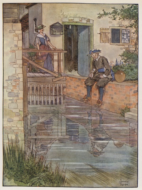 伊扎克·沃尔顿 (Izaak Walton) 为《完美垂钓者》绘制的插图 作者 詹姆斯·索普