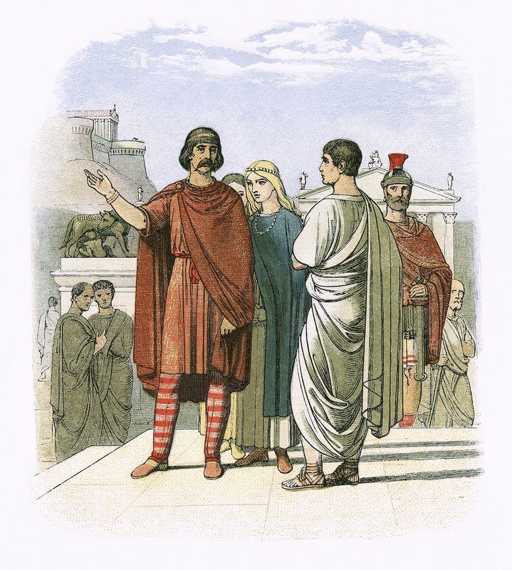 公元52年在罗马的Caractacus 作者 詹姆斯·威廉·埃德蒙·道尔