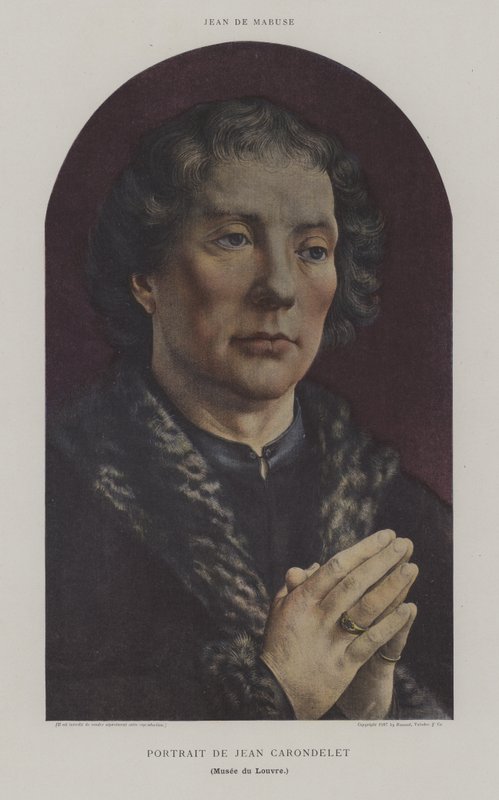 Jean Carondelet 的肖像（彩色石版画） 作者 Jan（c.1472 c.1533）（之后）Gossaert