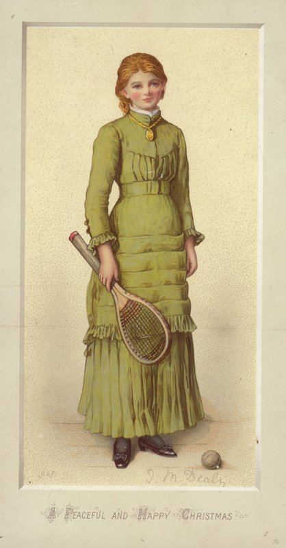 一个平安而快乐的圣诞节（chromolitho） 作者 Jane M. Dealy