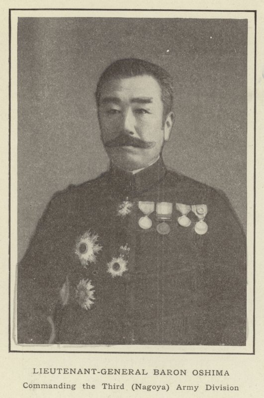 指挥第三（名古屋）陆军分部的大岛男爵中尉 作者 日本摄影师