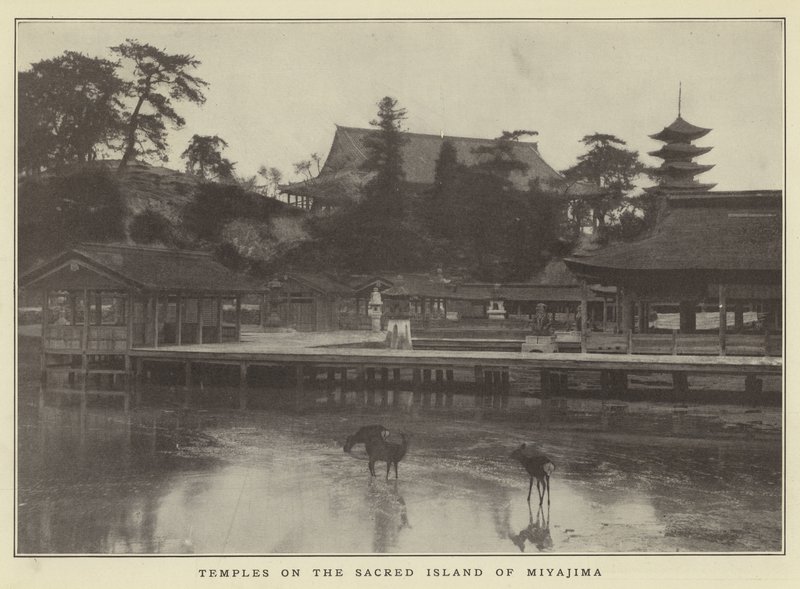 宫岛神圣岛上的寺庙 作者 日本摄影师