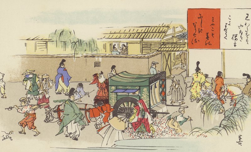 京都平安区拥挤的街道（彩虹相） 作者 日本学校