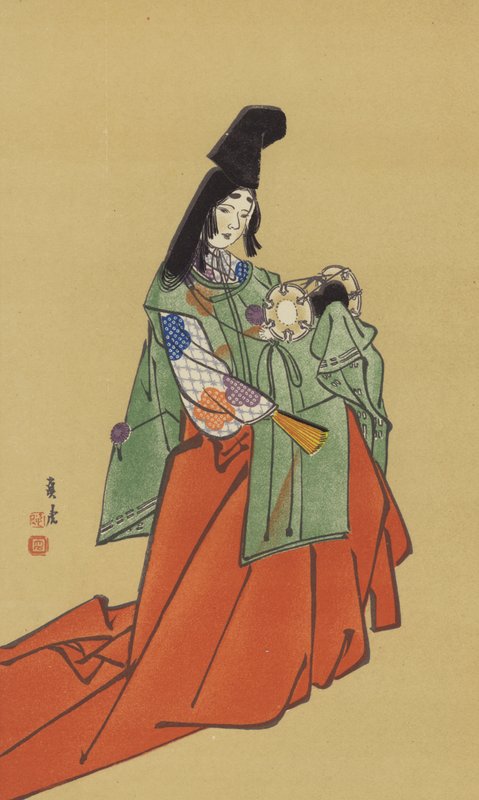 镰仓政府时代的白鸟吉（彩虹画） 作者 日本学校