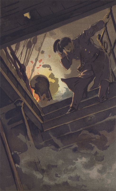 搜查杉野准尉的广濑司令官（chromolitho） 作者 日本学校