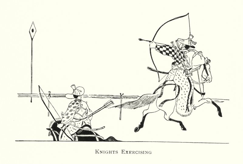 骑士练习（石版画） 作者 日本学校