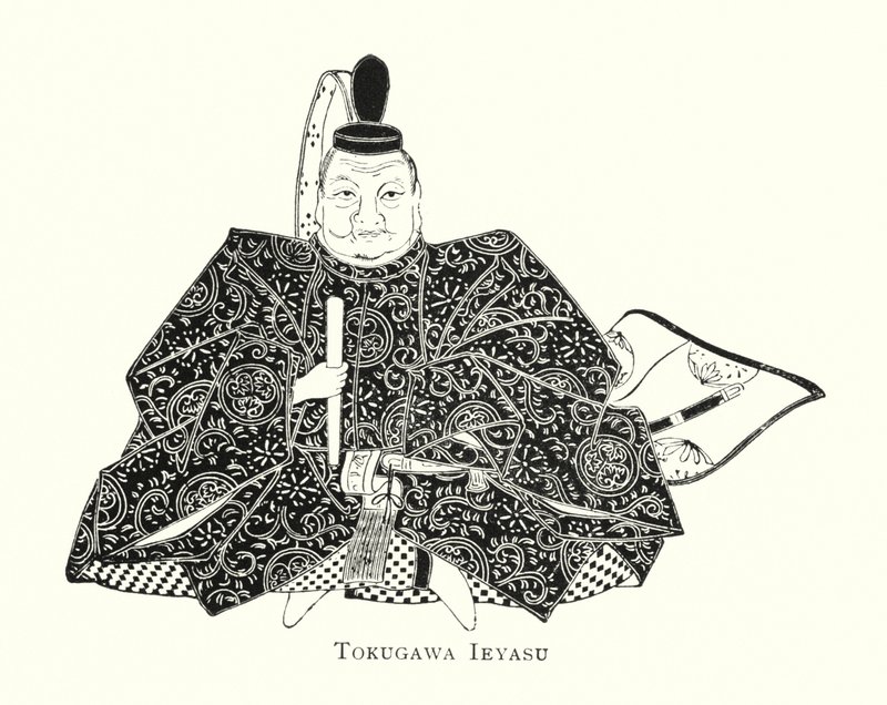 德川家康（石版画 作者 日本学校