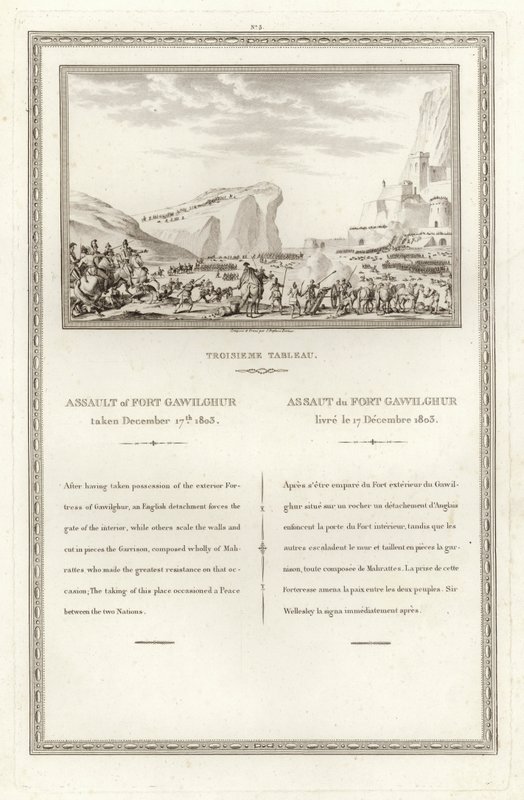 1803年12月17日袭击了Gawilghur堡垒 作者 让·杜普莱西·贝托（Jean Duplessi Bertaux）