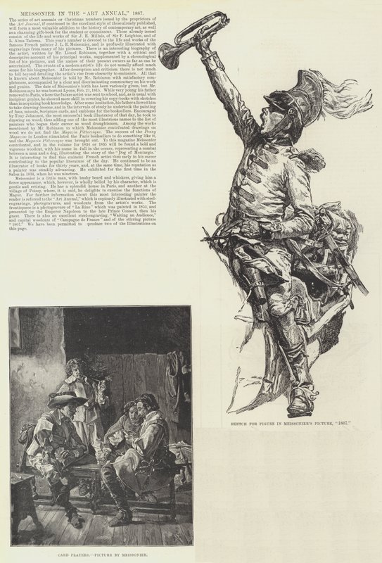 Meissonier在艺术年鉴，1887年 作者 让·路易斯·欧内斯特·迈森尼尔