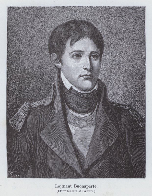 Napoleon Bonaparte as a young lieutenant of artillery, c1785 (litho) 作者 让·巴蒂斯特（后）格鲁兹