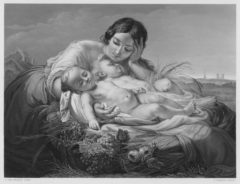 丰富，来自皇家收藏的图片（雕刻）。 作者 让·巴蒂斯特·范·艾肯（Jean Baptiste van Eycken）
