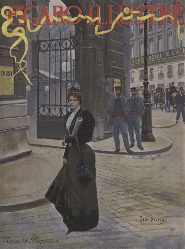 Apres la Repetition（排练后）。 Le Figaro Illustre的封面，1896年4月 作者 让·贝罗