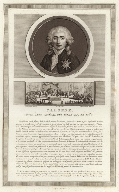 Charles Alexandre的肖像，Calonne的子爵 作者 让·杜普莱西·贝托（Jean Duplessi Bertaux）