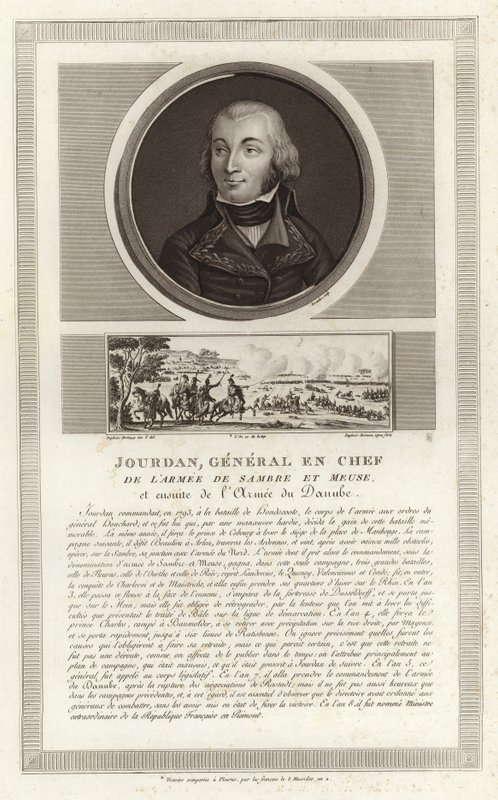 Jean-Baptiste Jourdan的画像，Jourdan伯爵 作者 让·杜普莱西·贝托（Jean Duplessi Bertaux）