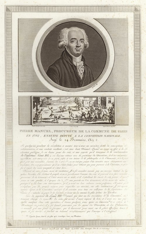 Louis Pierre Manuel的肖像 作者 让·杜普莱西·贝托（Jean Duplessi Bertaux）