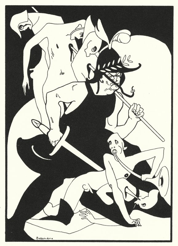 奥维德的爱情书：他会告诉你他割断了多少人的喉咙（彩色石版画） 作者 让·德博谢尔