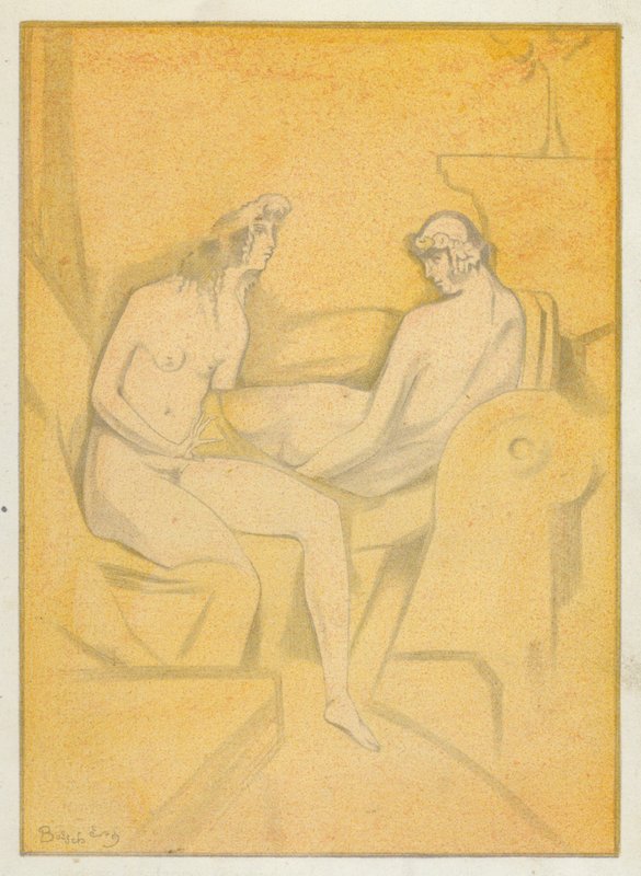奥维德的爱情书：我的情妇不屑于煽动（彩色石版画） 作者 让·德博谢尔