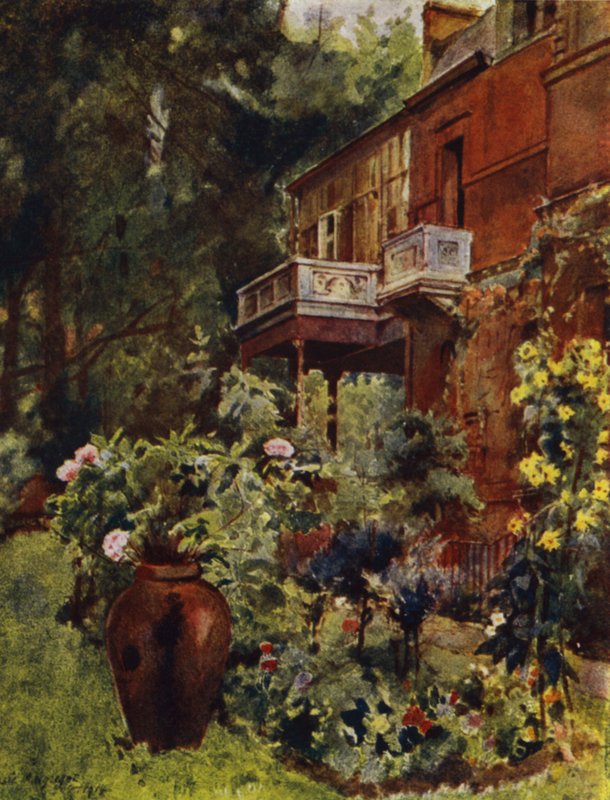 Leighton House, The Studio Balcony, from Garden (colour litho) 作者 杰西·麦格雷戈