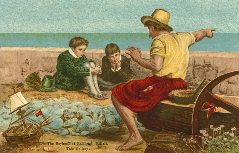 Walter Raleigh先生（chromolitho）少年时代 作者 约翰·埃弗里特·米莱斯