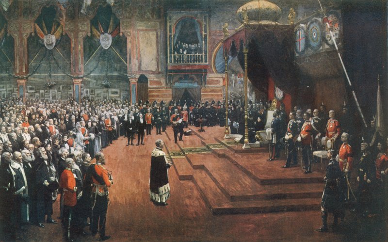 维多利亚女王参观格拉斯哥国际展览，1888年8月22日 作者 约翰·拉维里