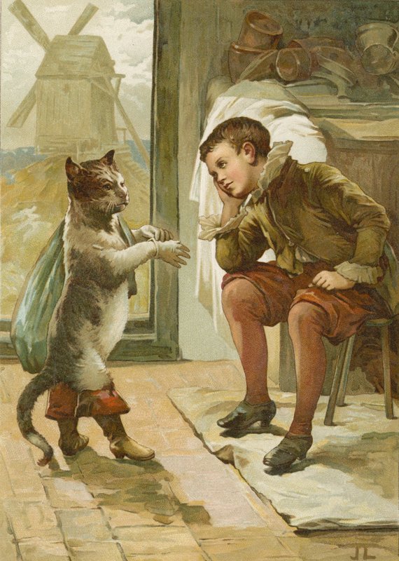 Puss-in-Boots（chromolitho） 作者 约翰·劳森