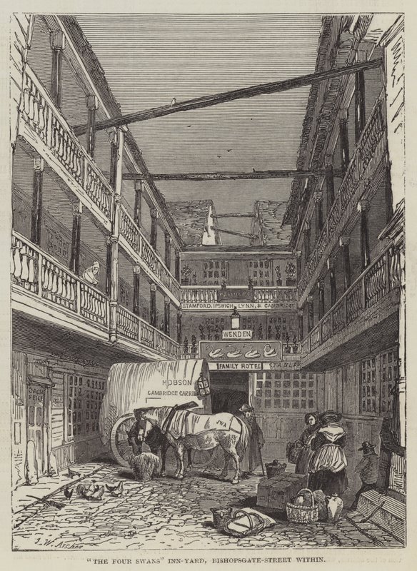 Four Swans Inn-Yard，Bishopsgate-Street内 作者 约翰·威克汉姆·阿彻