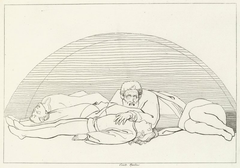 The Death of Ugolino, Inferno, Canto 33 (engraving) 作者 约翰（后）弗拉克斯曼