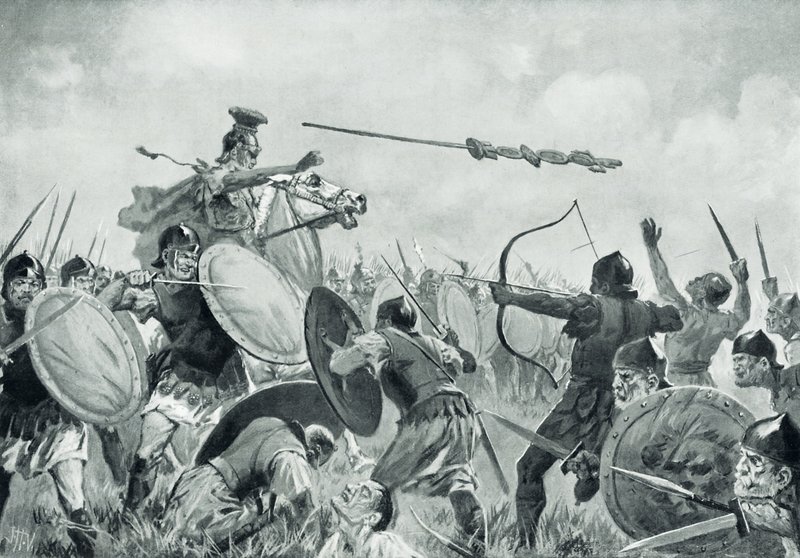 A Roman battle with the Volscians (litho) 作者 约翰哈里斯瓦尔达