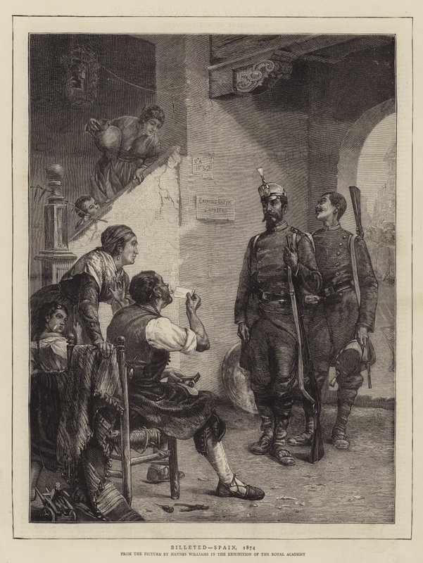 Bileted，西班牙，1874年 作者 约翰·海恩斯·威廉姆斯