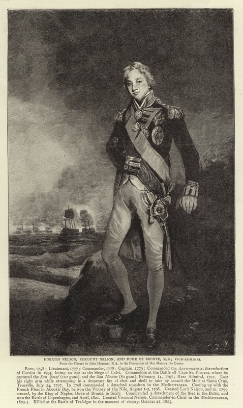 Horatio Nelson，Viscount Nelson和Duke of Bronte，KB，副海军上将 作者 约翰·霍普纳